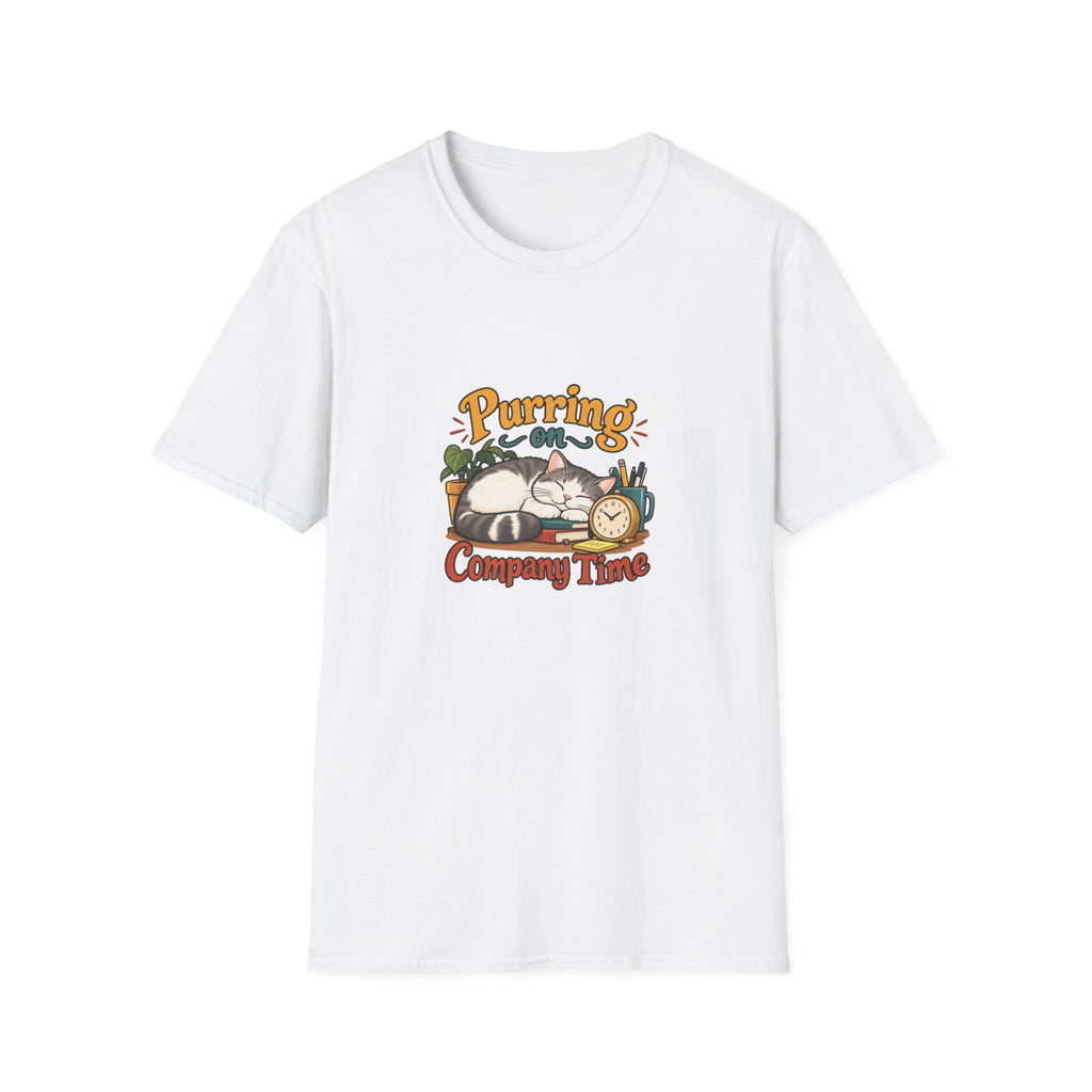 Purring on Company Time | Cat Owners T-Shirt Gift | Banterpip