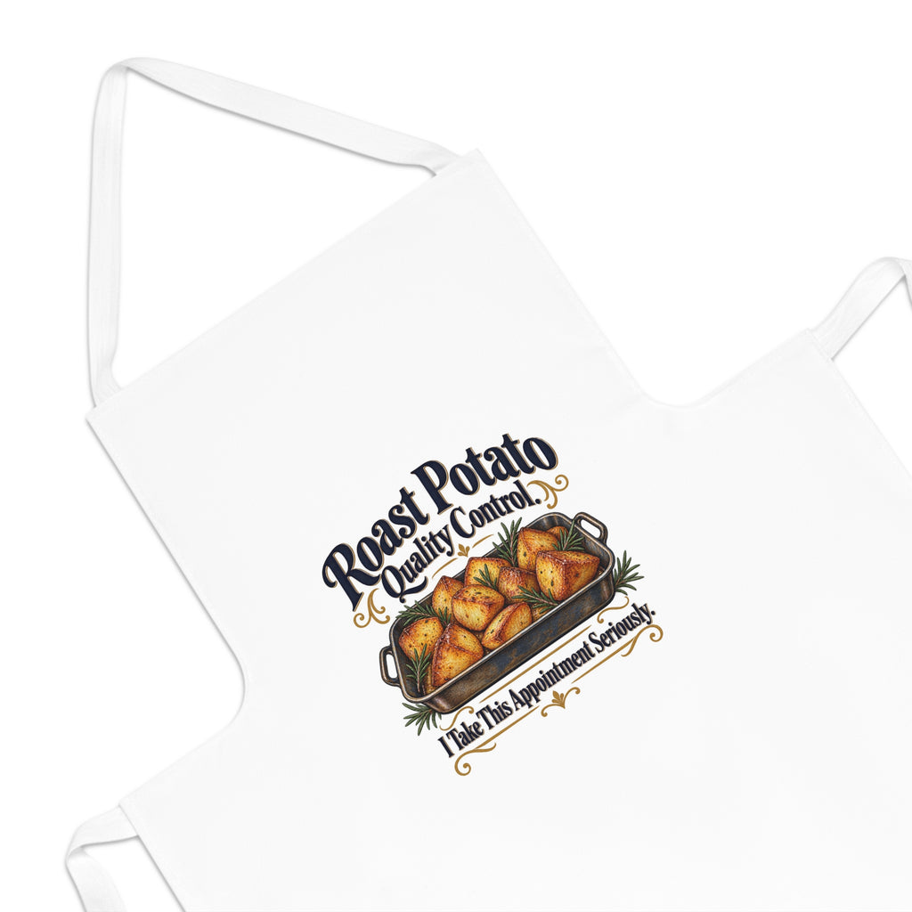 Funny Roast Potato Apron, Quality Control, Adult Cooking Gift