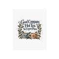 Good Company Hot Tea Art Print, Botanical Teacups, Adult Home Gift, 9 x 11 Inch Unframed
