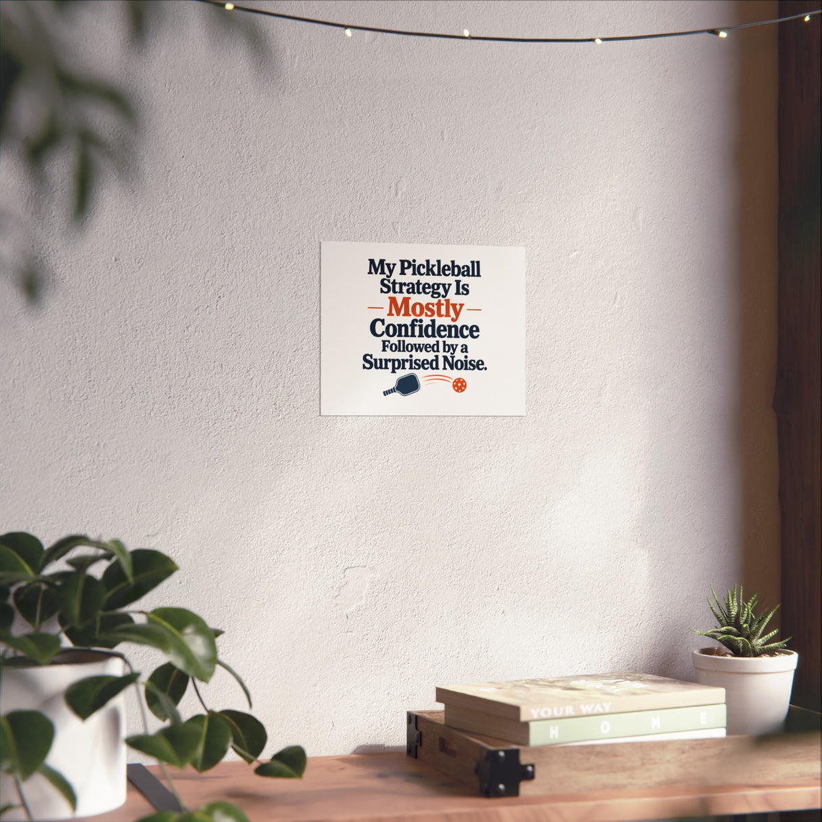 Pickleball Art Print, Funny Strategy Design, 10 x 8 Inches, Unframed