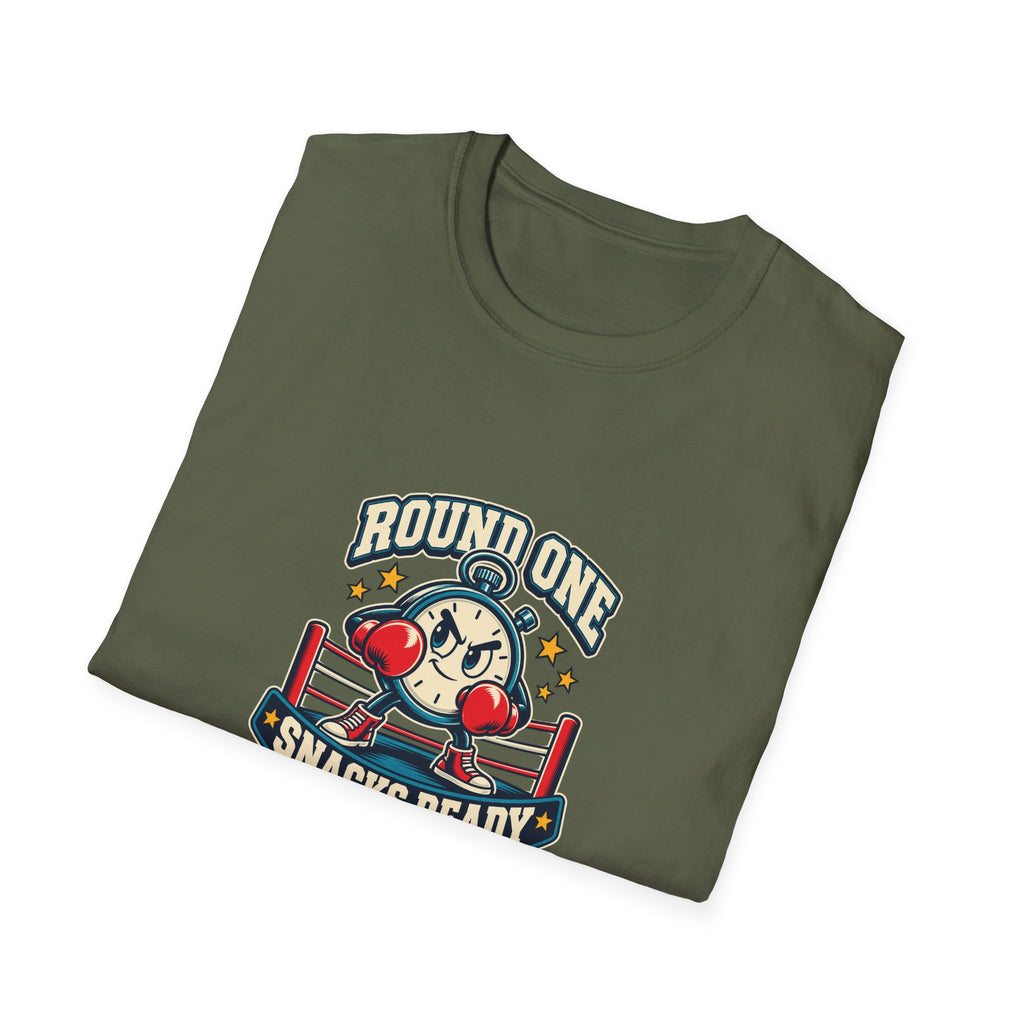 Round One Snacks Ready | Boxing Watch Party T-Shirt | Banterpip