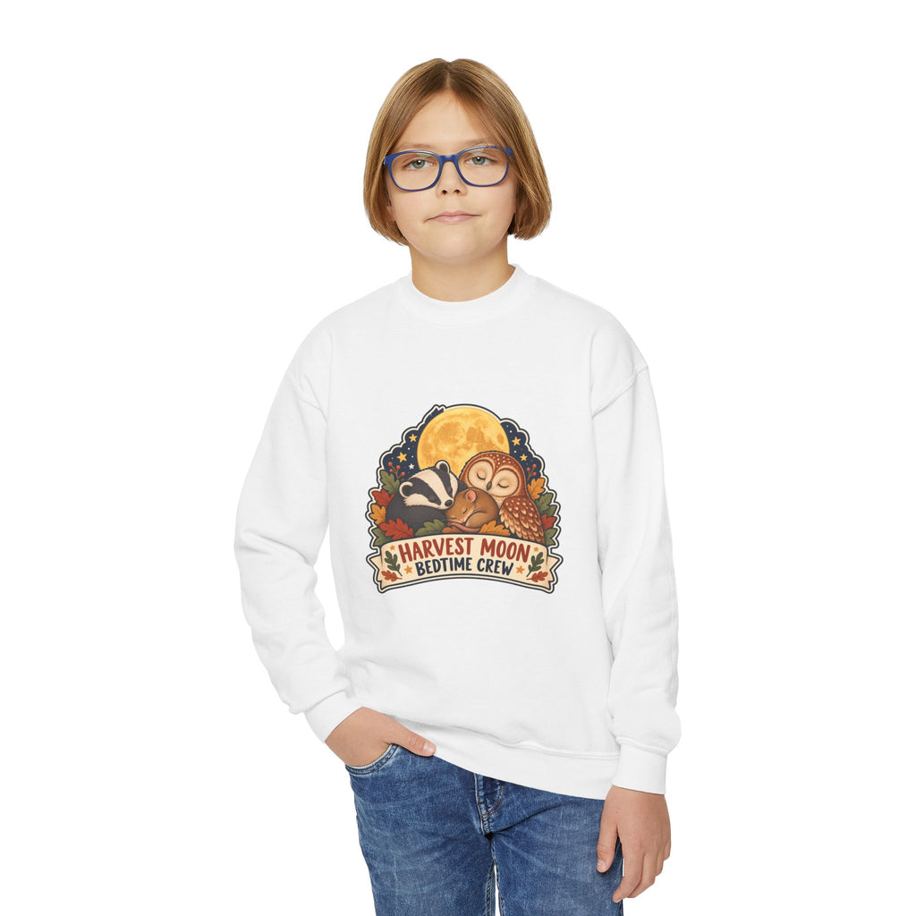 Harvest Moon Bedtime Crew | Original Kids Sweatshirt | Autumn Gift | Banterpip