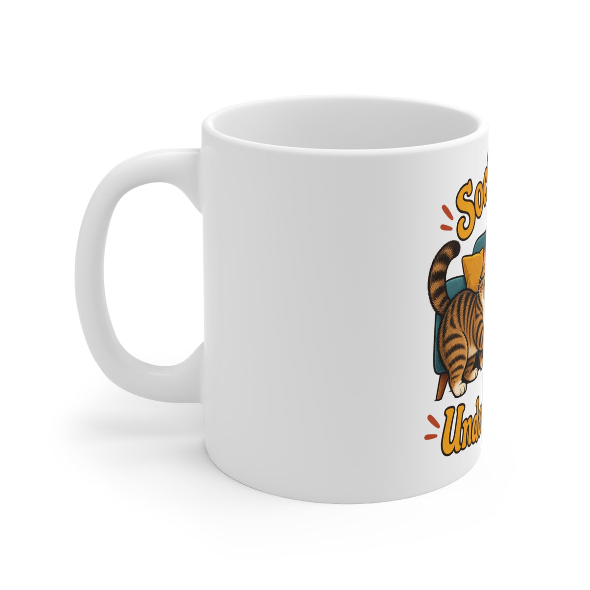 Socks Filed Under the Sofa | Funny Cat Owner Mug | Banterpip