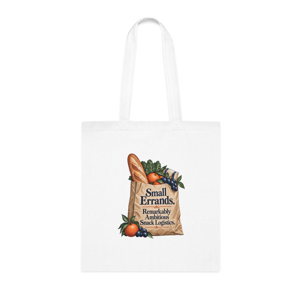 Funny Snack Logistics Tote Bag, Small Errands, White Cotton Shopping Gift