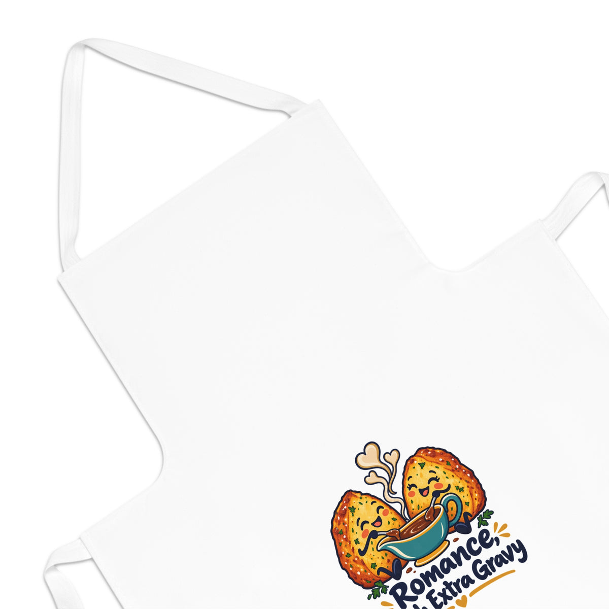Cooking Apron, Romance With Extra Gravy, White