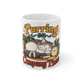 Purring on Company Time | Funny Cat Owner Mug | Banterpip