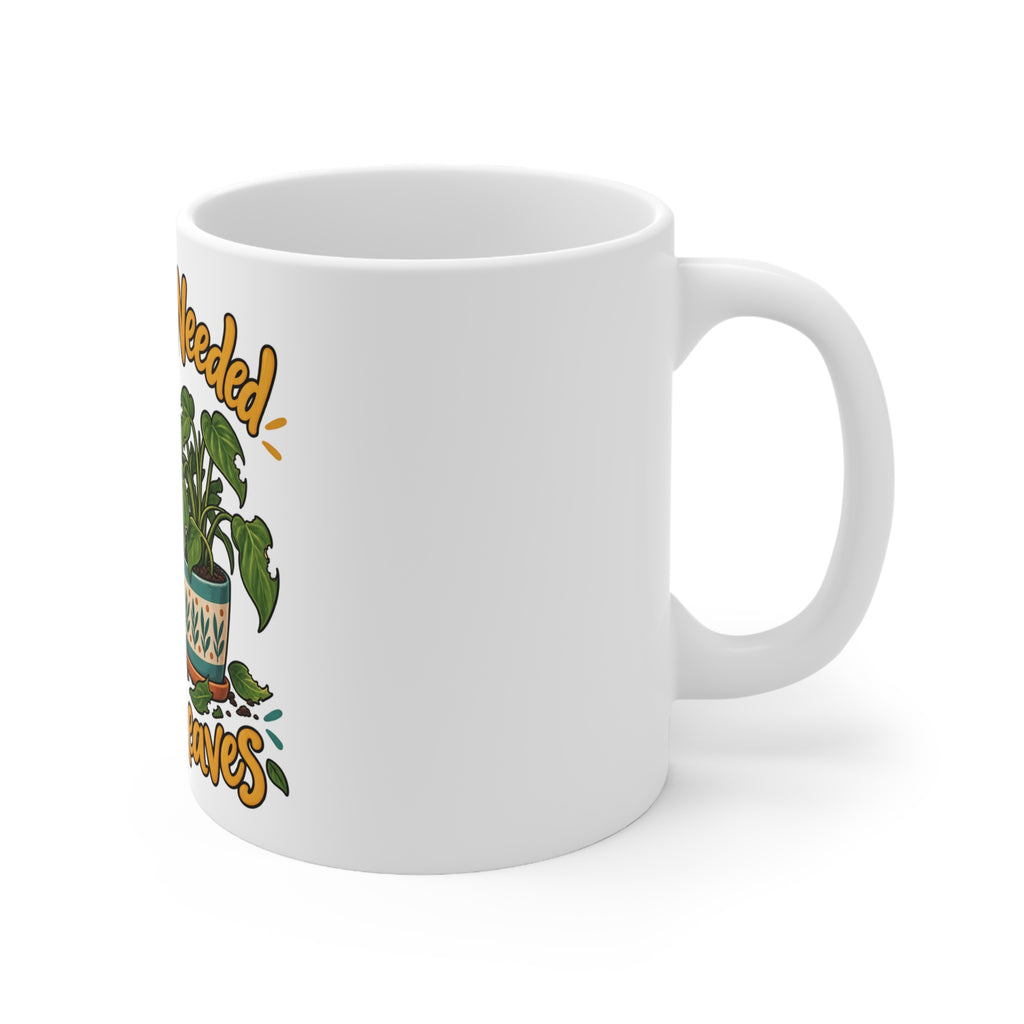 The Plant Needed Fewer Leaves | Funny Cat Owner Mug | Banterpip