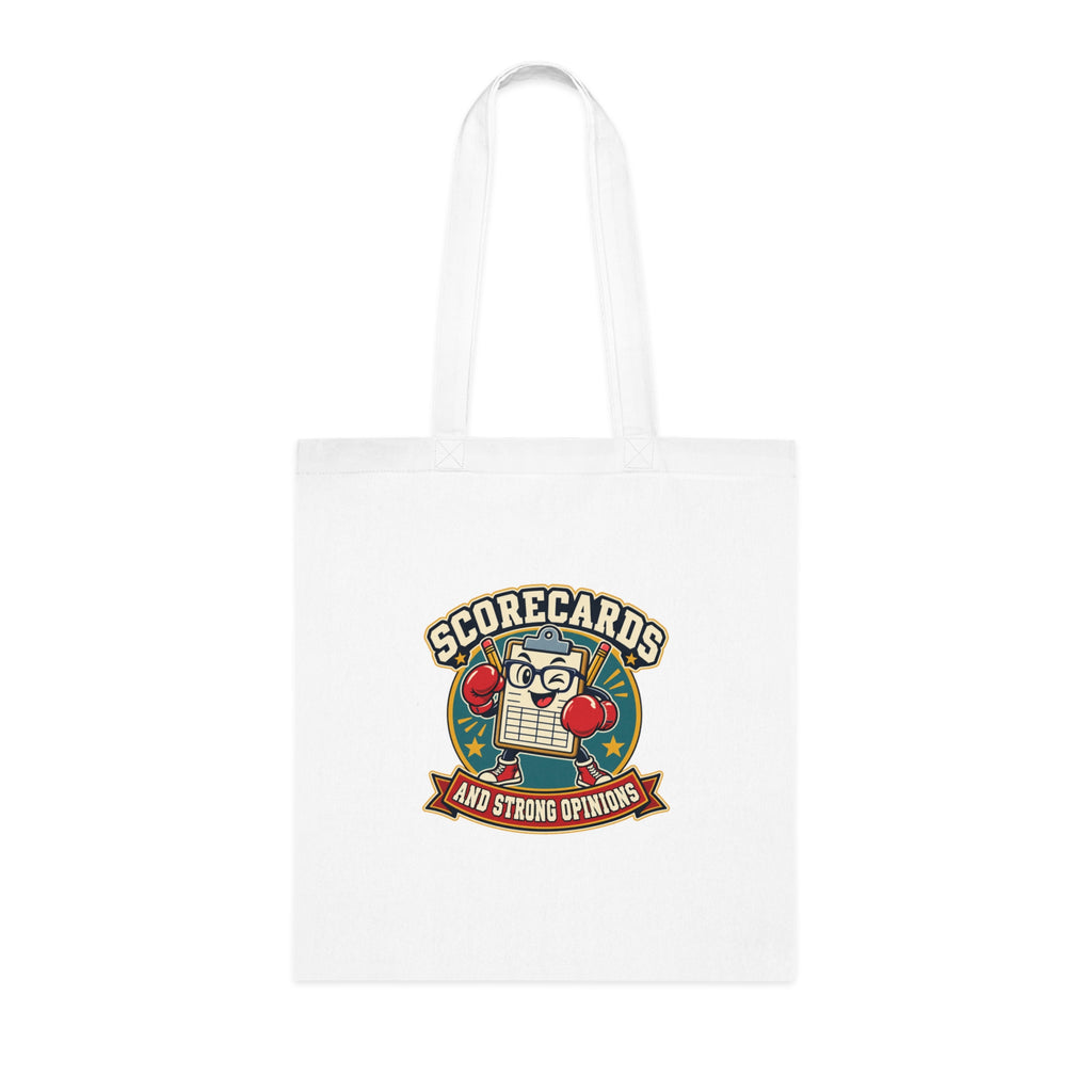 Scorecards and Strong Opinions | Boxing Fan Tote Bag | Banterpip