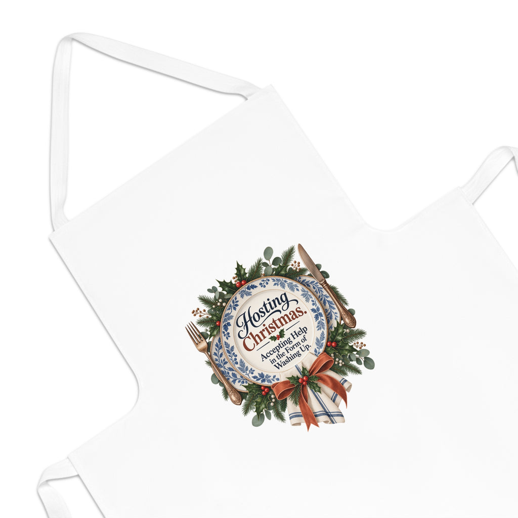 Funny Christmas Hosting Apron, Washing Up Help, Adult Cook Gift