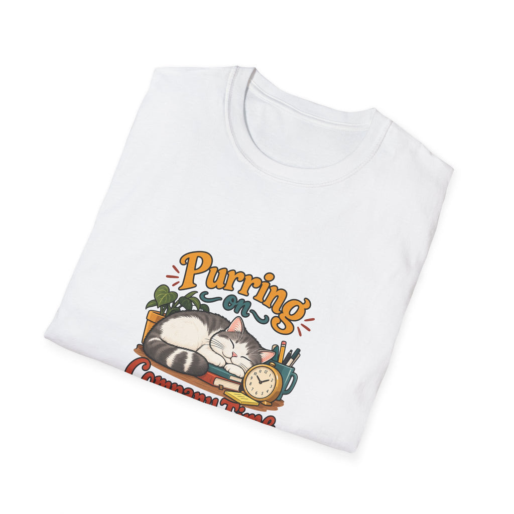 Purring on Company Time | Cat Owners T-Shirt Gift | Banterpip