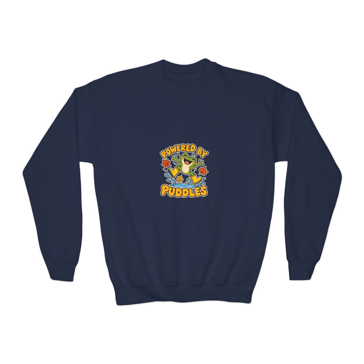 Powered By Puddles | Original Kids Sweatshirt | Autumn Gift | Banterpip