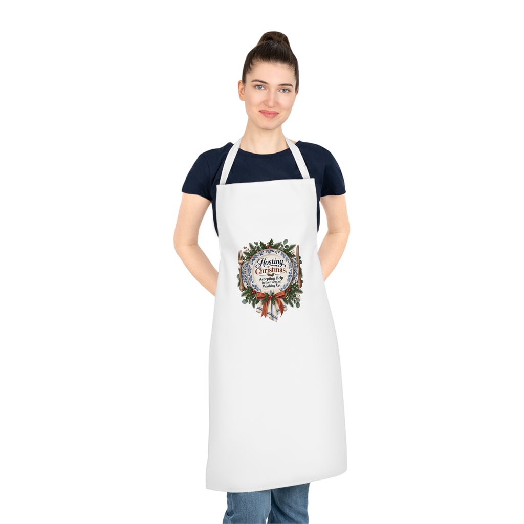 Funny Christmas Hosting Apron, Washing Up Help, Adult Cook Gift