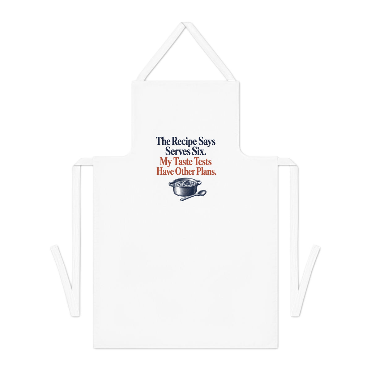 Funny Taste Test Apron, Recipe Serves Six, Adult Cooking Gift