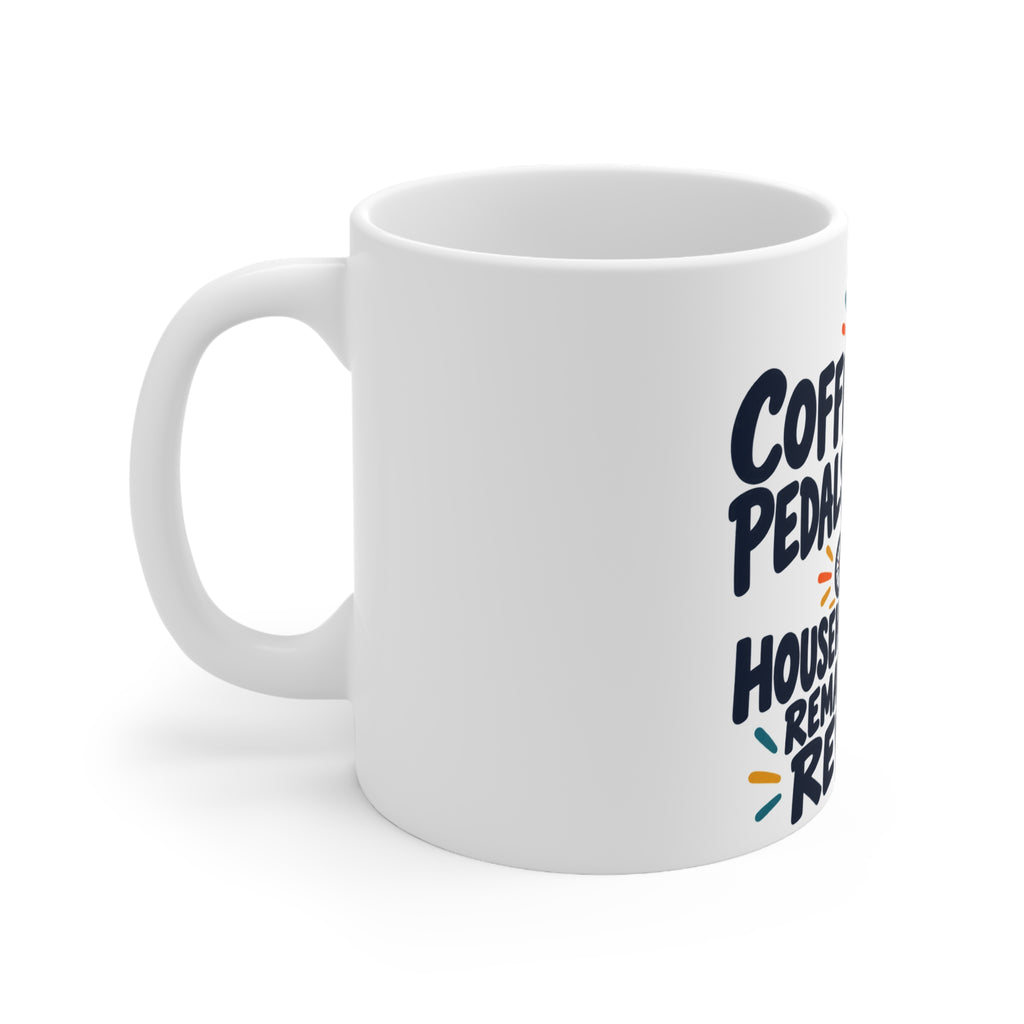 Coffee First. Pedals Second. Household Chores Remain Under Review. | Funny Cycling Mug | Banterpip
