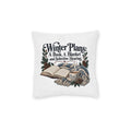 Funny Winter Reading Cushion, Book Blanket and Selective Hearing, 12 inch Cosy Reader Gift