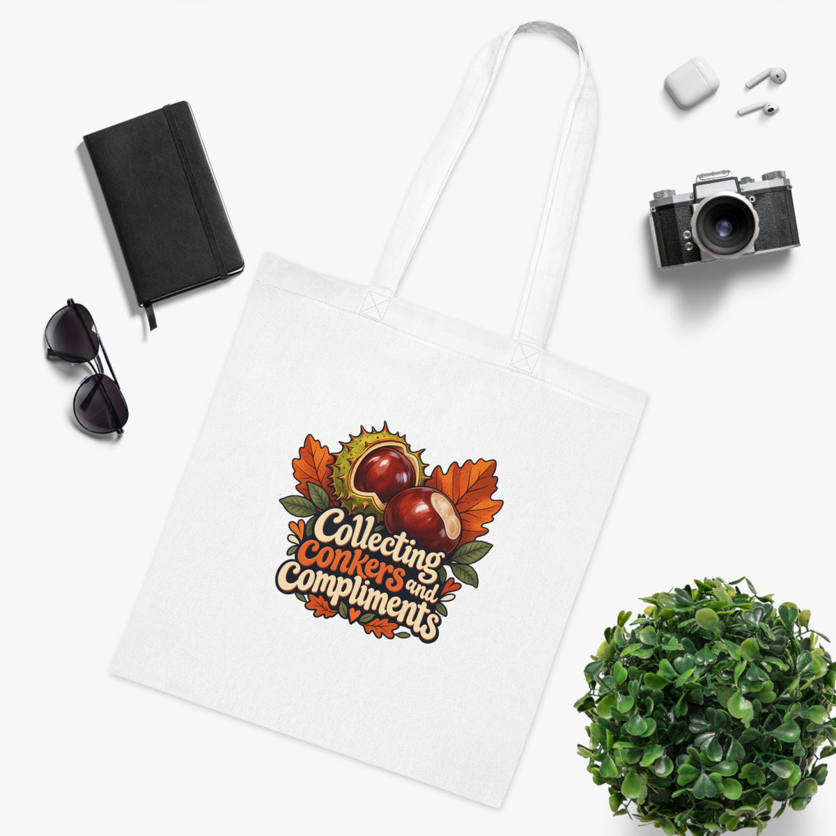 Collecting conkers and compliments | Original Tote Gift | Banterpip