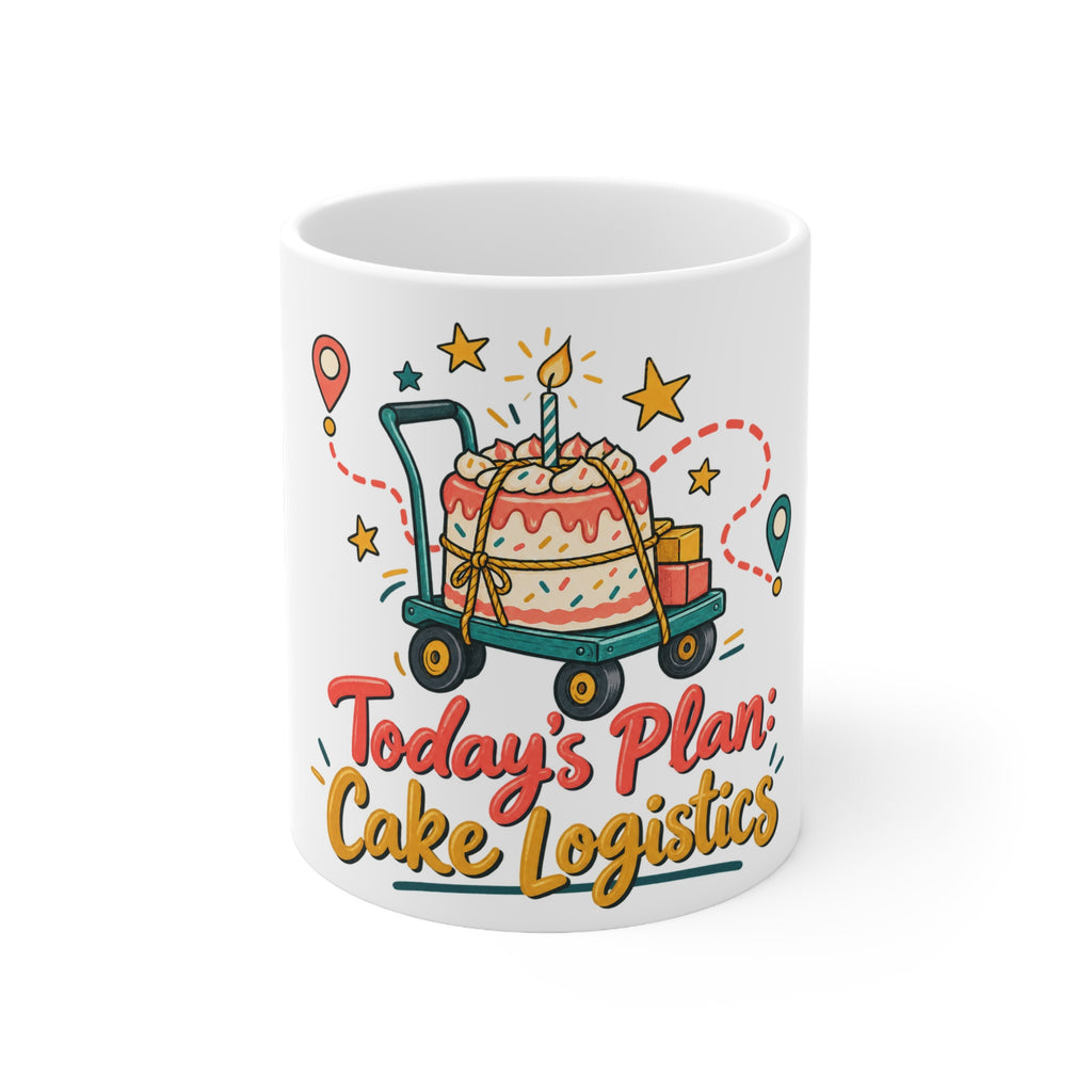 Cake Logistics Birthday Plan | Funny Birthday Mug Gift | Banterpip