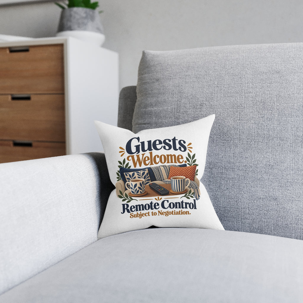 Funny Guests Welcome Cushion, Remote Control Negotiation, 12 inch Home Gift