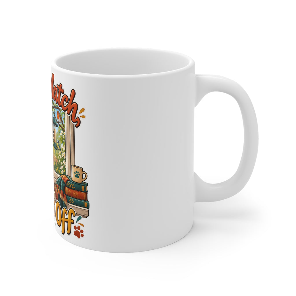 Window Watch, No Days Off | Funny Cat Owner Mug | Banterpip