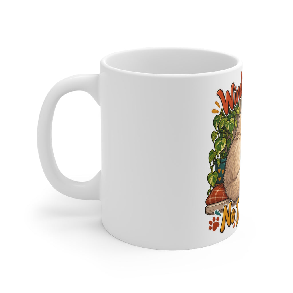 Window Watch, No Days Off | Funny Cat Owner Mug | Banterpip