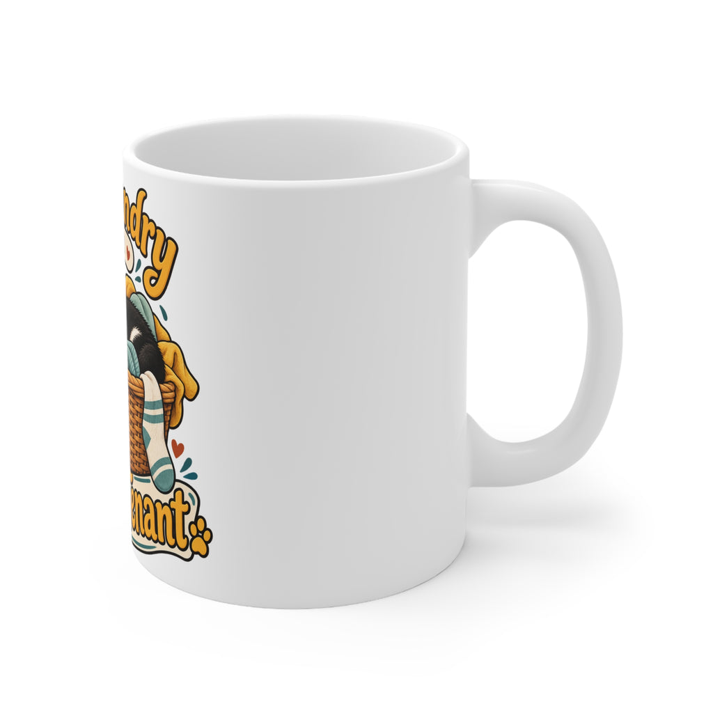 The Laundry Has a Furry Tenant | Funny Cat Owner Mug | Banterpip