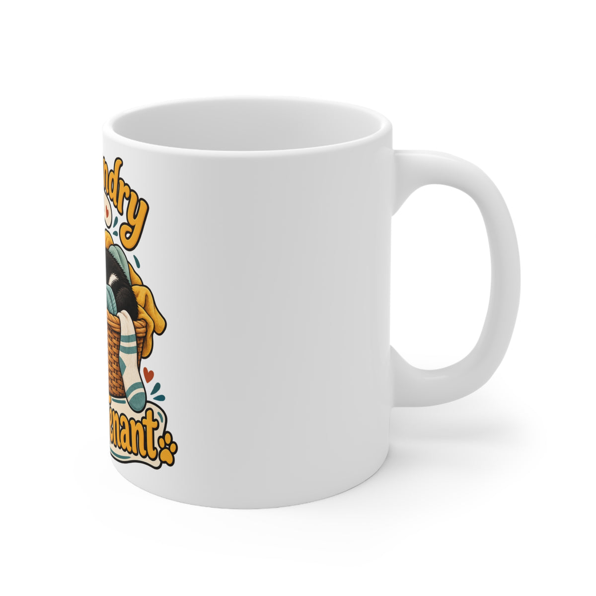 The Laundry Has a Furry Tenant | Funny Cat Owner Mug | Banterpip