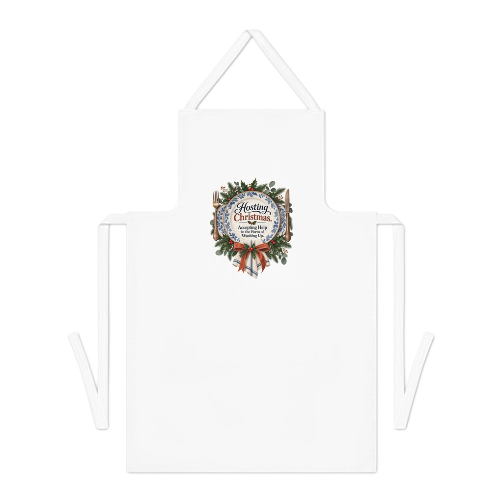 Funny Christmas Hosting Apron, Washing Up Help, Adult Cook Gift