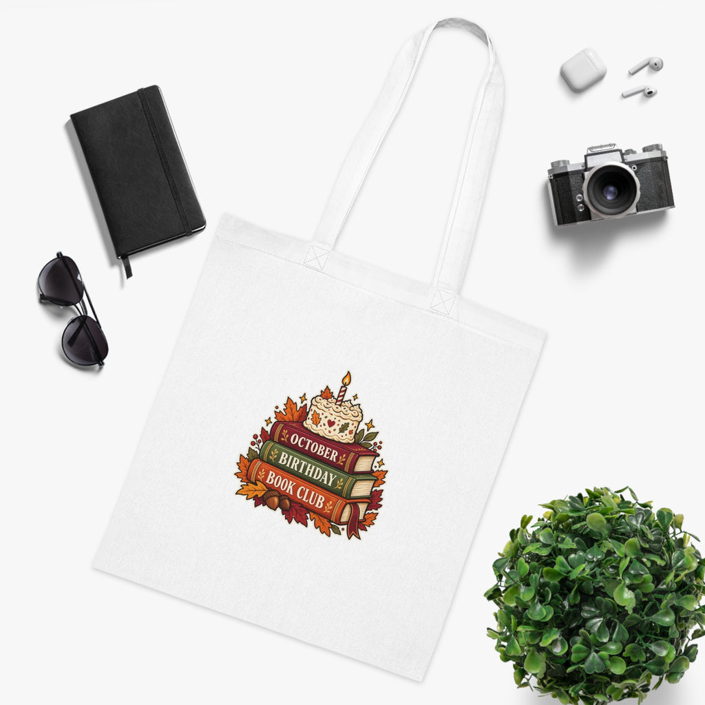October Birthday Book Club | Autumn Reader Cotton Tote | Banterpip