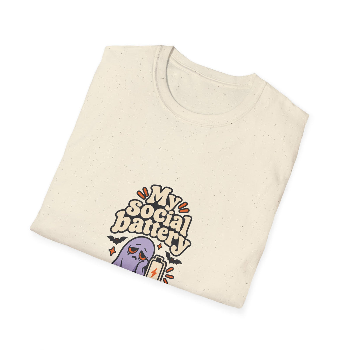 My Social Battery Is Haunted T-Shirt | Funny Halloween Ghost | Banterpip