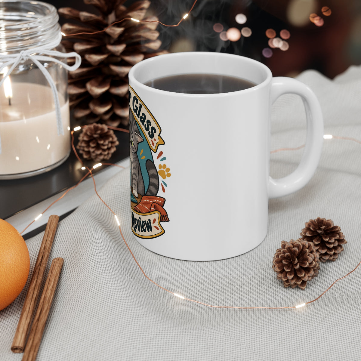 The Water Glass Is Under Review | Funny Cat Owner Mug | Banterpip