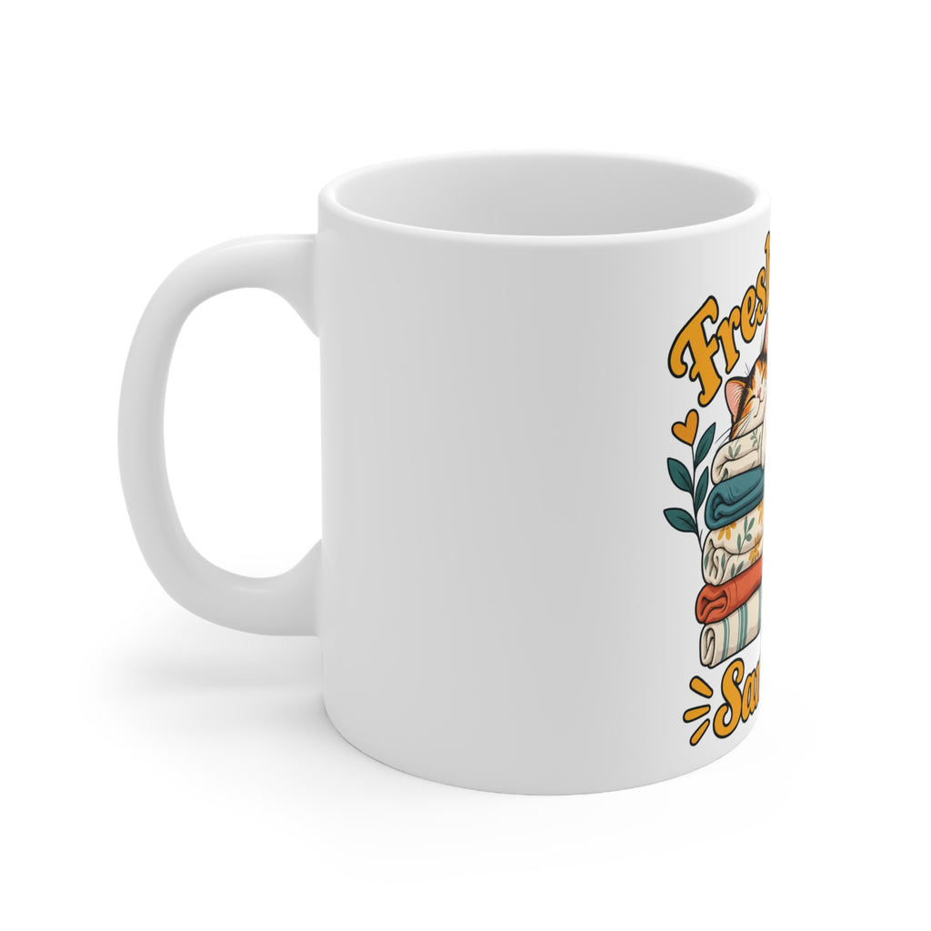 Fresh Sheets, Same Cat | Funny Cat Owner Mug | Banterpip