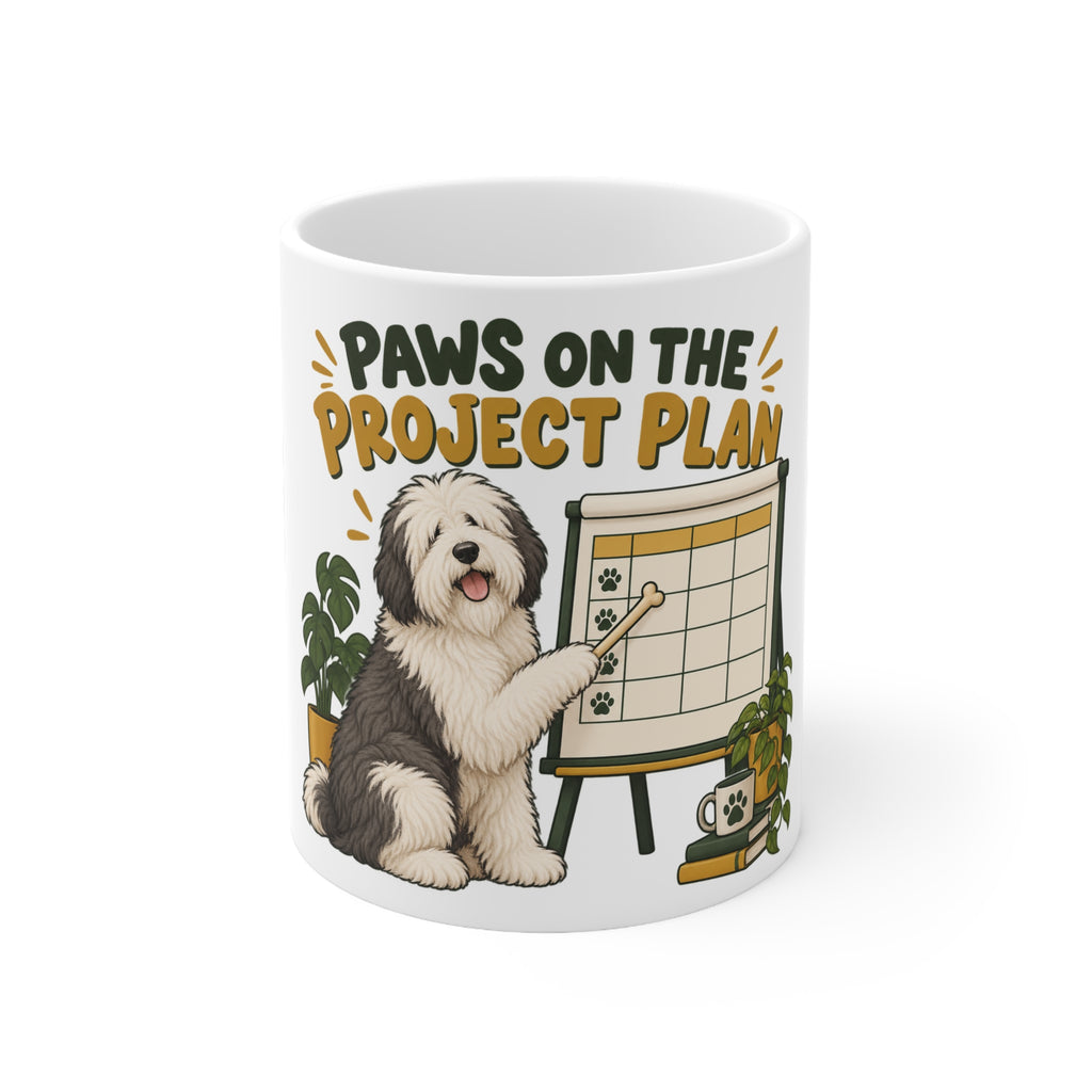 Paws on the Project Plan | Funny Dog Owner Mug | Banterpip