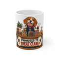 Promoted to Treat Clerk | Funny Dog Owner Mug | Banterpip