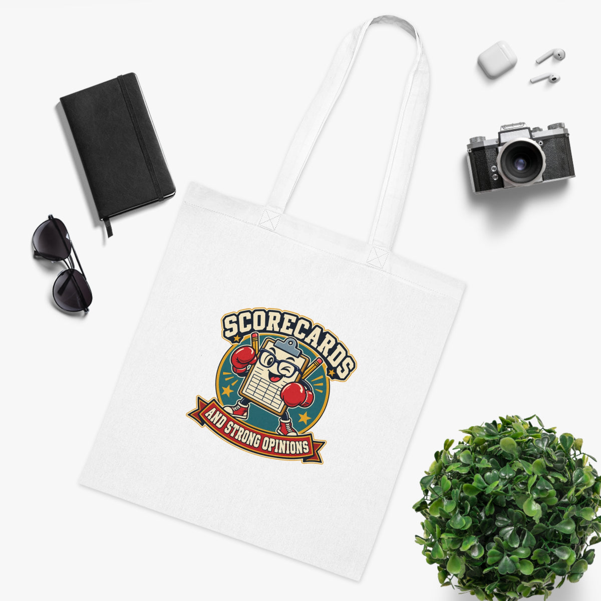Scorecards and Strong Opinions | Boxing Fan Tote Bag | Banterpip