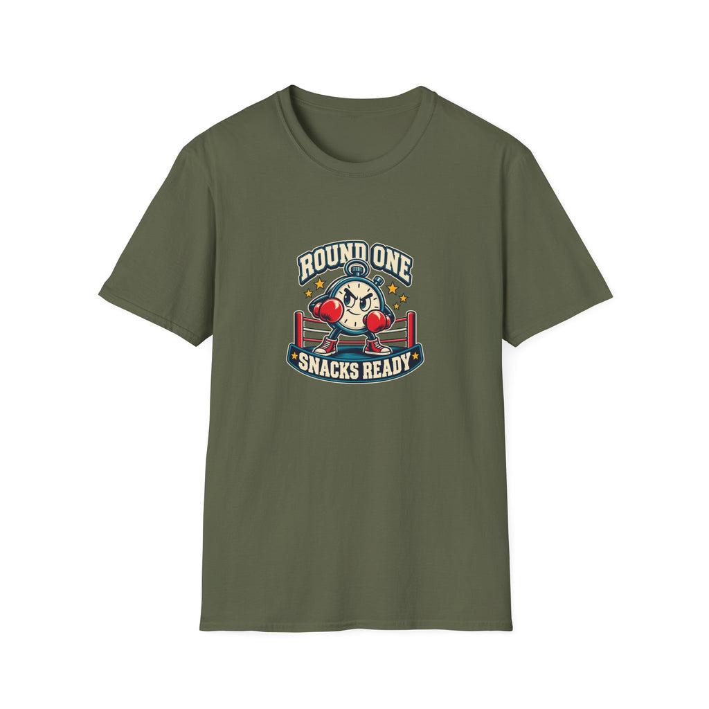 Round One Snacks Ready | Boxing Watch Party T-Shirt | Banterpip