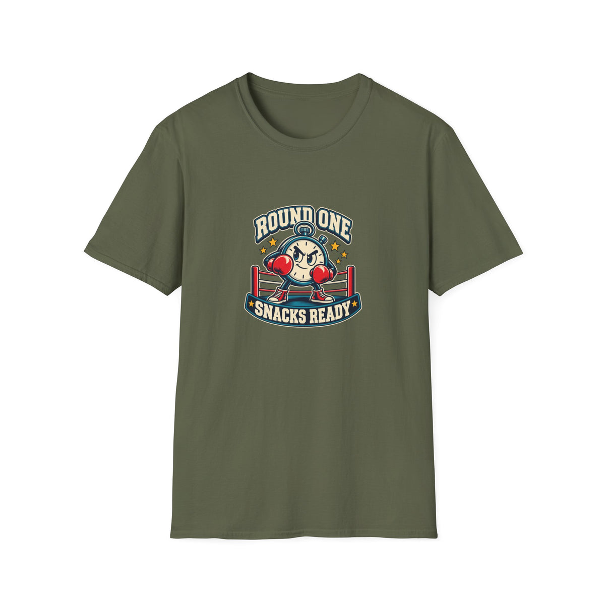 Round One Snacks Ready | Boxing Watch Party T-Shirt | Banterpip