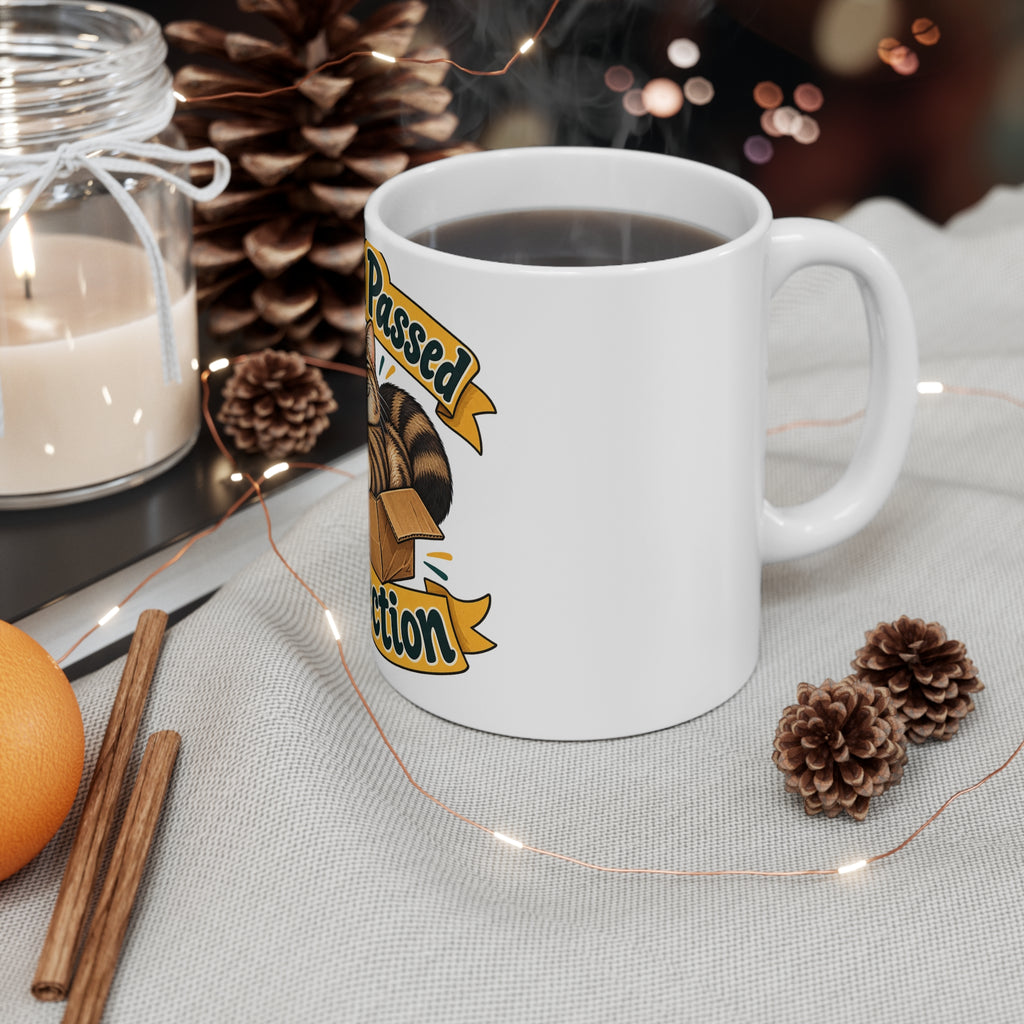 The Box Passed Inspection | Funny Cat Owner Mug | Banterpip