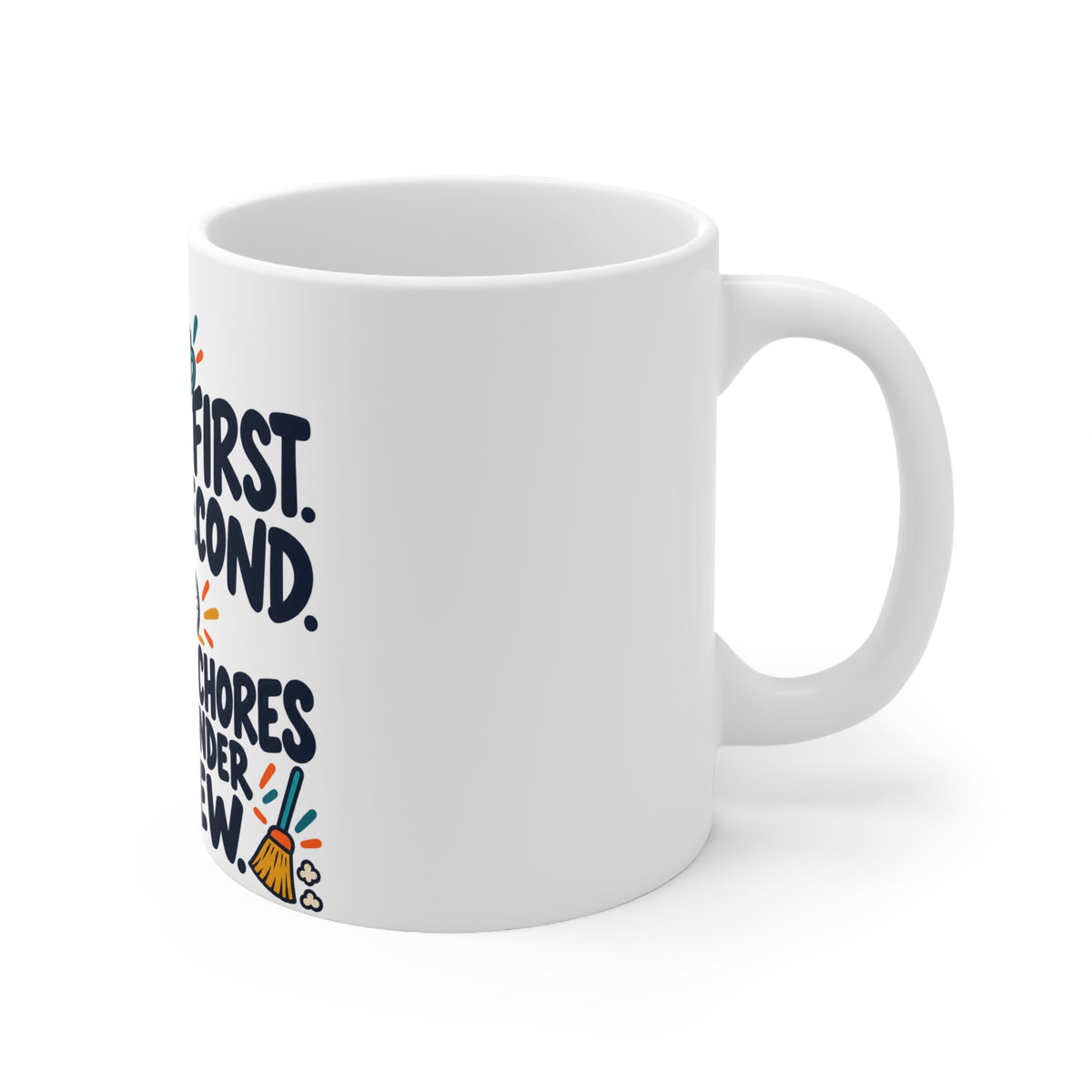 Coffee First. Pedals Second. Household Chores Remain Under Review. | Funny Cycling Mug | Banterpip