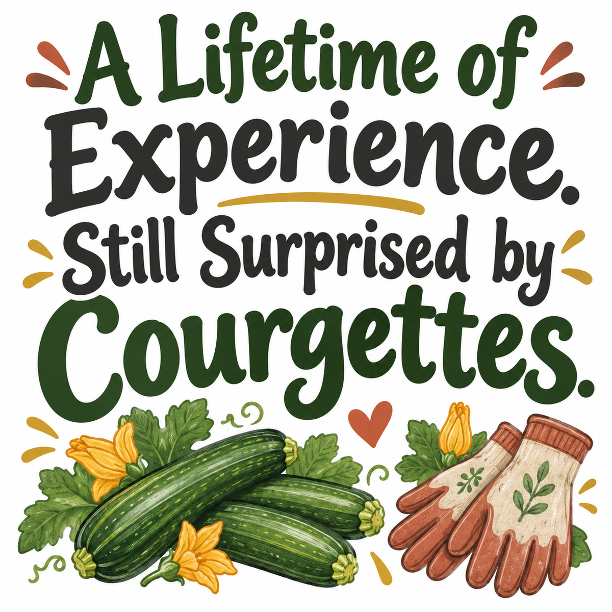 A Lifetime of Experience. Still Surprised by Courgettes. | Gardening Apron Gift | Banterpip