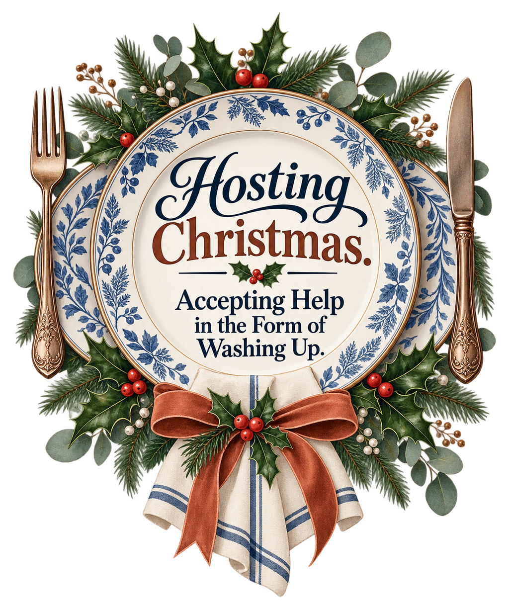 Funny Christmas Hosting Apron, Washing Up Help, Adult Cook Gift