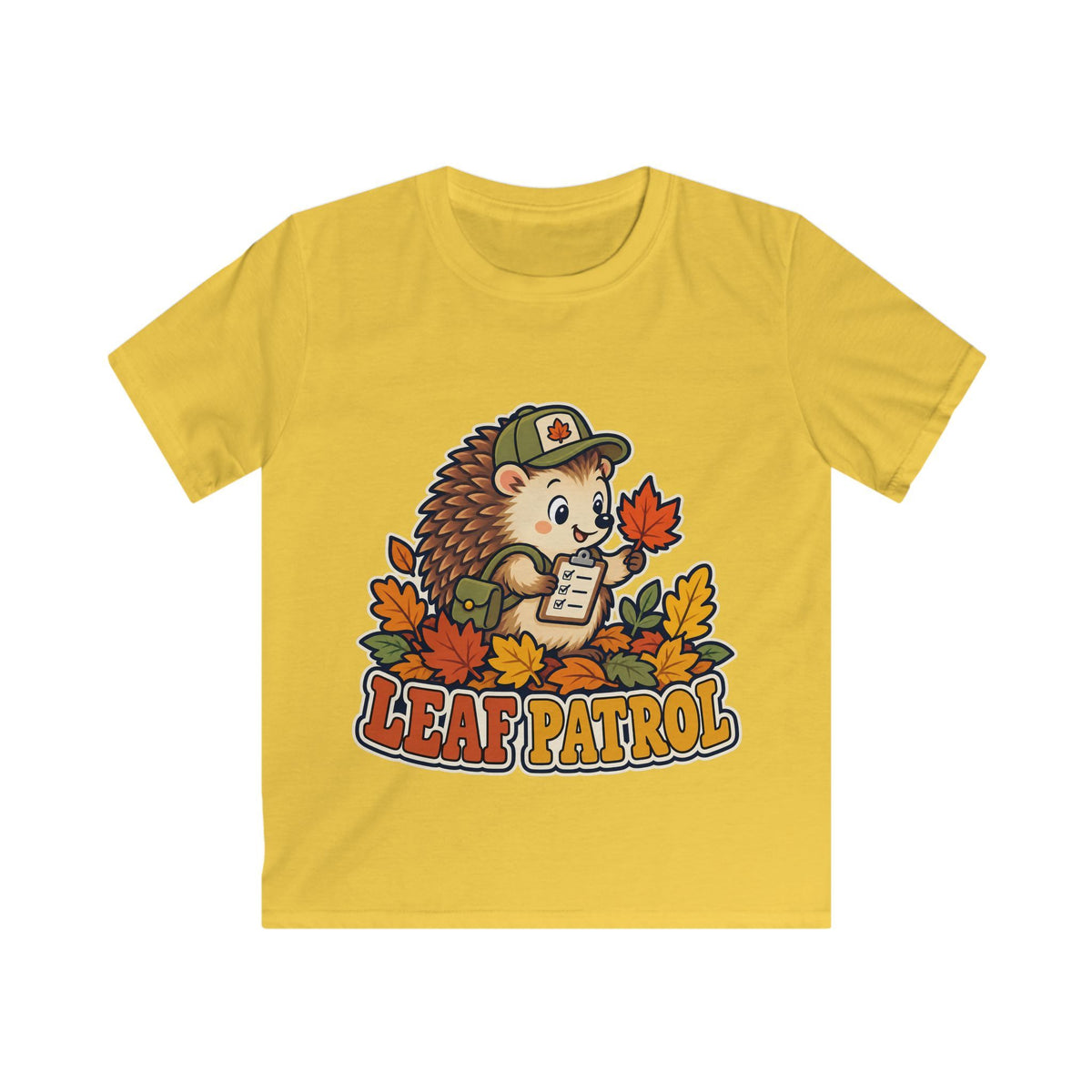 Leaf Patrol Reporting For Duty | Original Kids T-Shirt | Autumn Gift | Banterpip