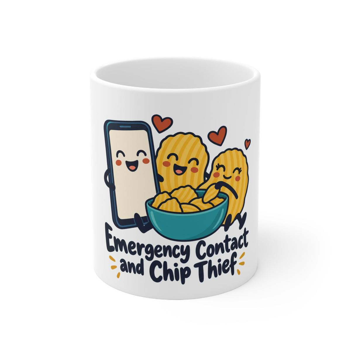 Emergency Contact and Chip Thief | Funny Partner Mug Gift | Banterpip