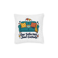 Our Sofa Has Joint Custody | Partner Humour Cushion Gift | Banterpip