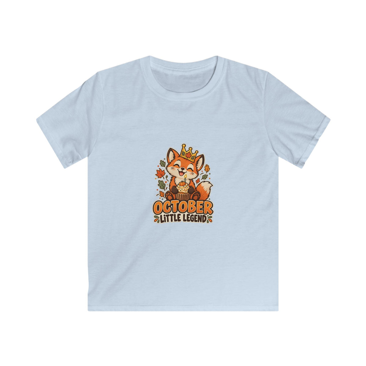 October Little Legend | Fox Birthday Kids T-Shirt | Banterpip