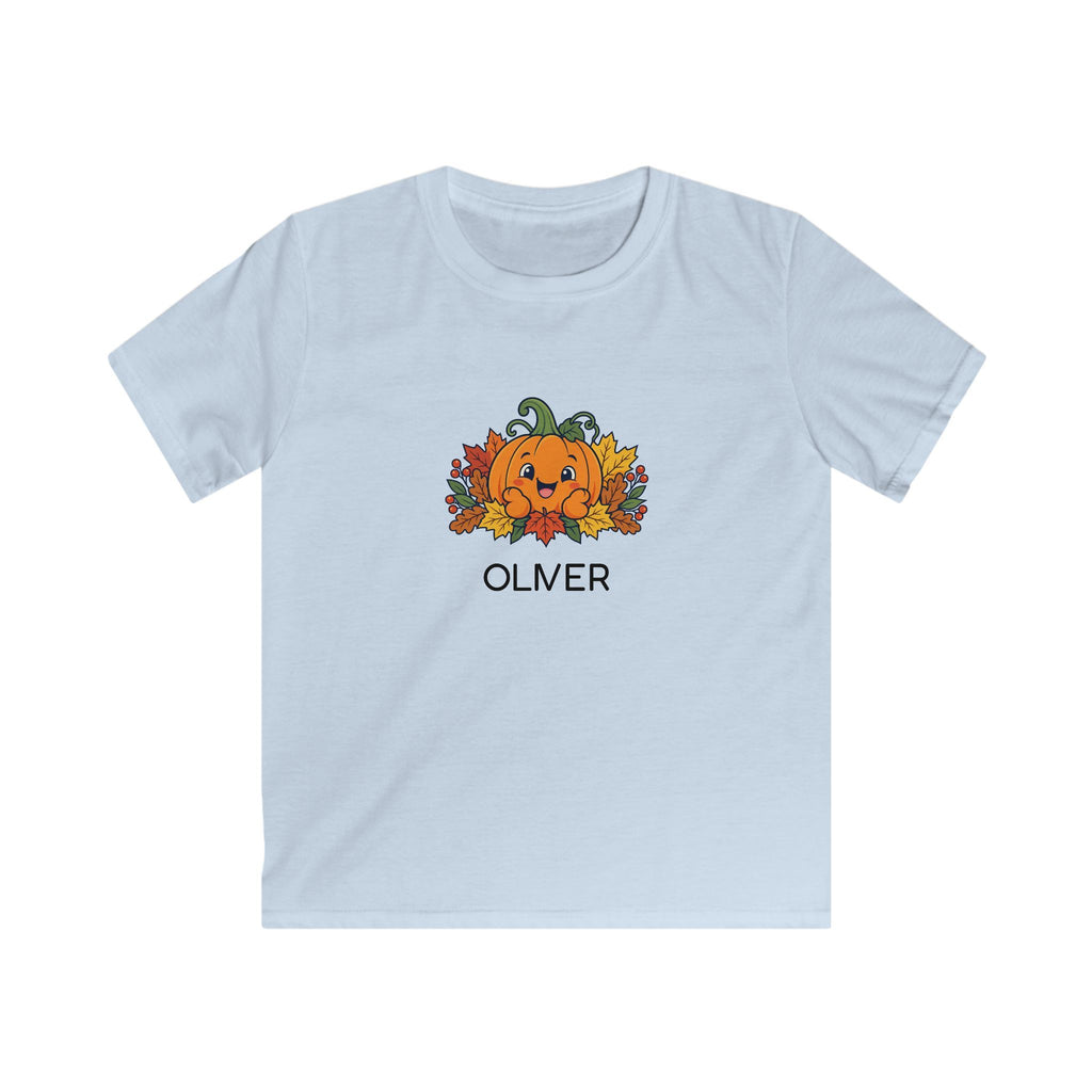 Personalised Pumpkin Kids T-Shirt | Custom Name Autumn Halloween Gift | Banterpip