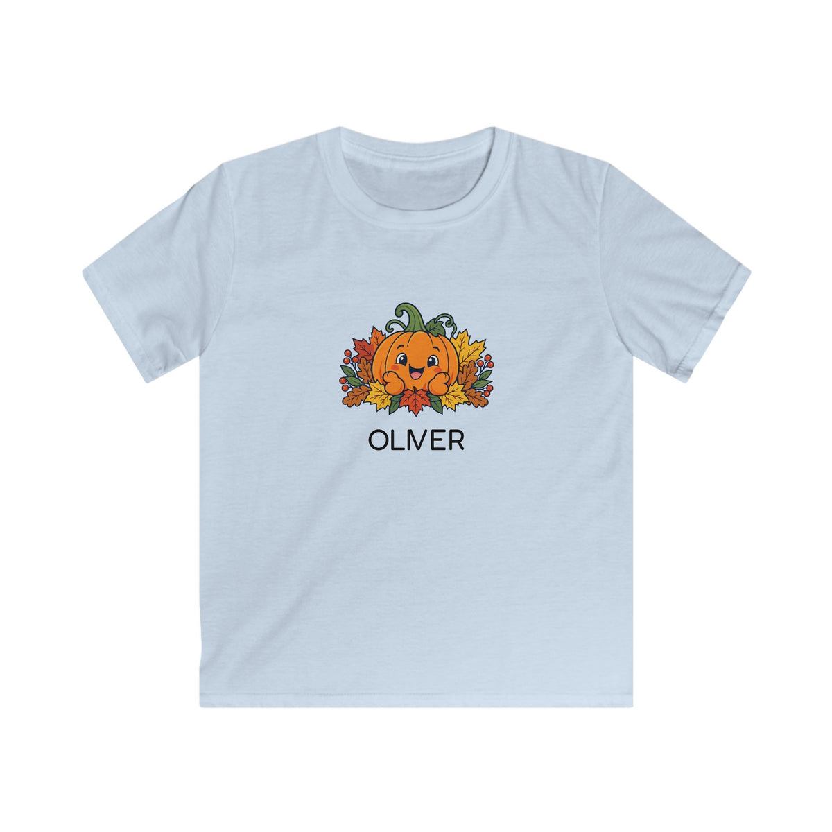 Personalised Pumpkin Kids T-Shirt | Custom Name Autumn Halloween Gift | Banterpip