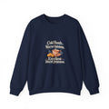 Funny Tea and Biscuit Sweatshirt, Cold Hands Warm Opinions, Adult Cosy Gift, Navy or Forest Green