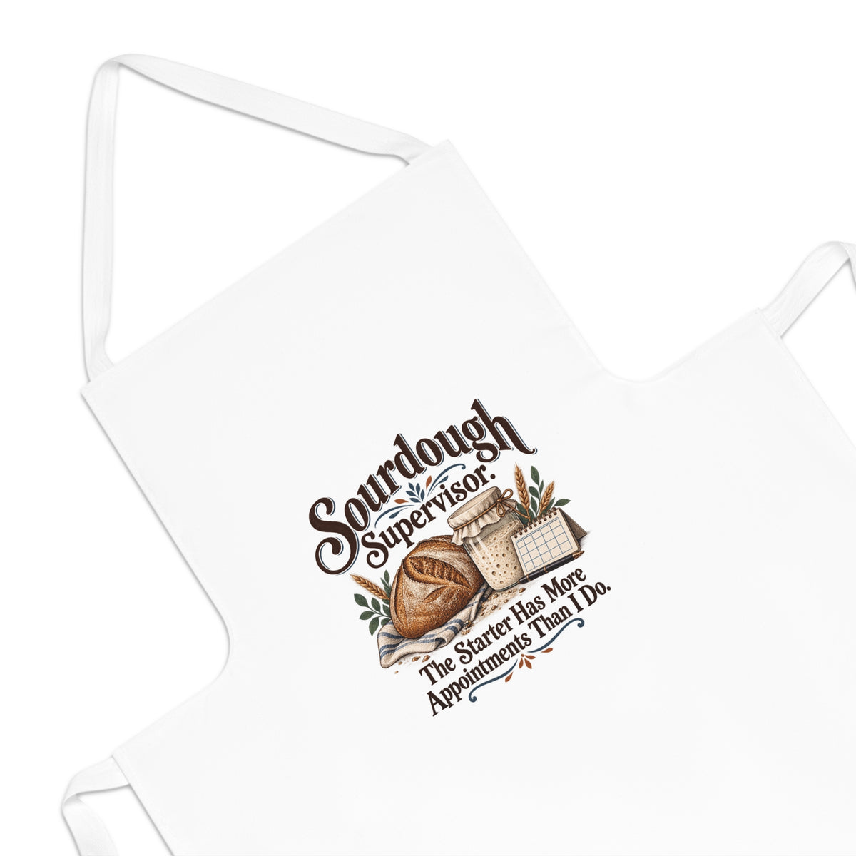 Funny Sourdough Supervisor Apron, Bread Baker Gift, Adult Kitchen Humour