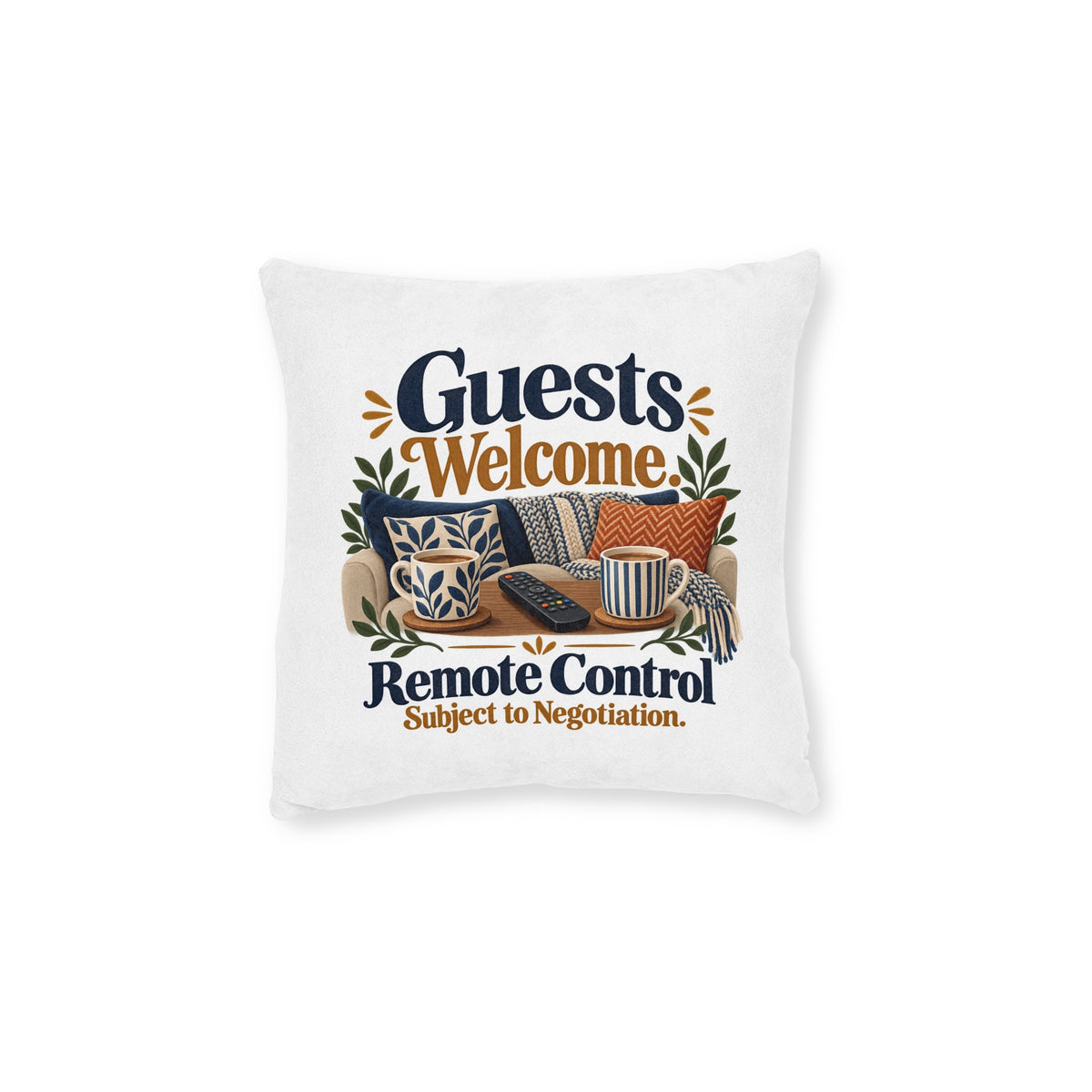 Funny Guests Welcome Cushion, Remote Control Negotiation, 12 inch Home Gift