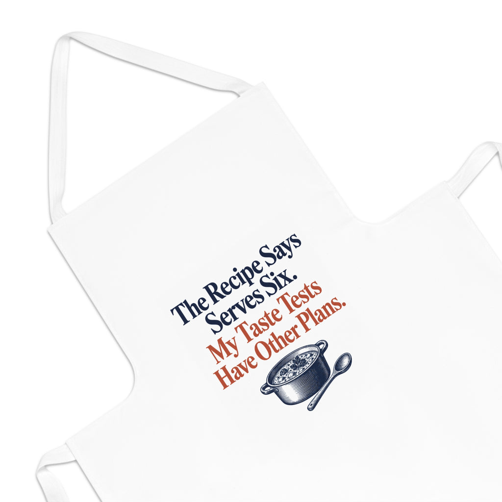 Funny Taste Test Apron, Recipe Serves Six, Adult Cooking Gift